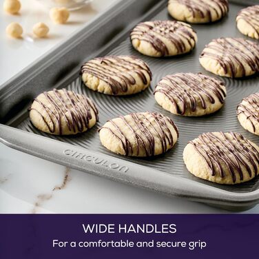 Набір форм для випічки Circulon з антипригарним покриттям, 5 шт. (форми для хліба, кексів, торти, 9'x13' & 10'x15'), сірий