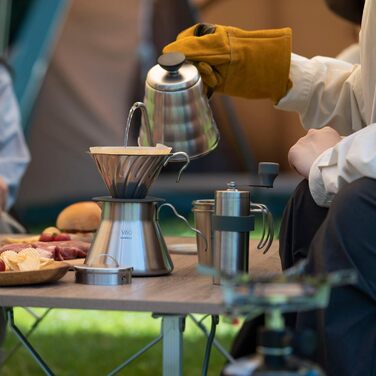 Кавомолка Hario V60 з металу, 17 г, срібна, Made in Japan (набір для пуровер)
