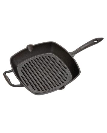 Чавунна сковорода-гриль Nabro квадратна 28 см з ручкою