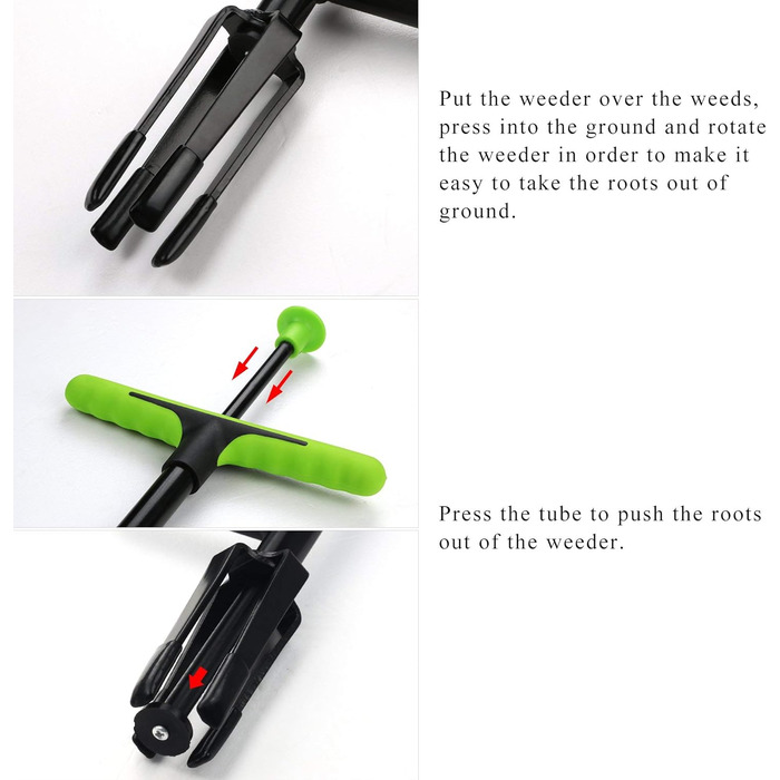 FLORA GUARD 100cm Weed Puller for Standing, 4 High-Strength Claws Made of Hardened Steel and Foot Pedal, Easy Weeding, No Bending Required, Ideal Tool for the Garden