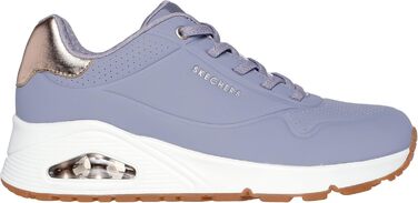 Кросівки Skechers UNO Shimmer Away для жінок (38.5 EU) – фіолетовий, рожеве золото, дихаюча сітка