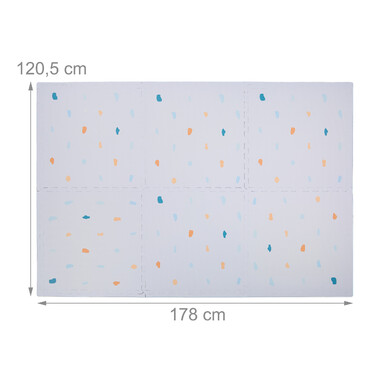 Relaxdays Puzzle Mat with Dots, 6-Piece Set