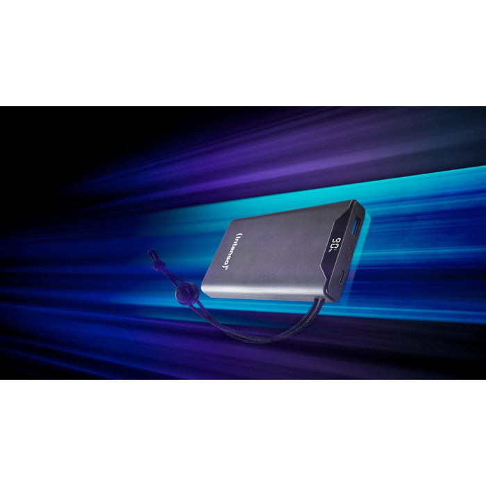 Powerbank Intenso F10000: 10000 mAh, PD 20W, QC 18W, USB-C/USB-A, Сірий