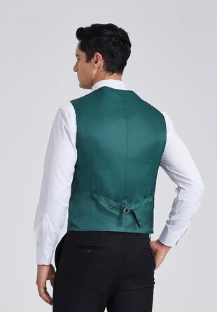 Жилет для чоловіків Enision: однотонний, з кишенями, для весілля, діловий стиль, розміри XS-4XL (4XL, блакитно-зелений)
