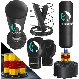 Набір боксерський KESSER® для дорослих: боксерські рукавички, боксерський мішок, скакалка, мішок для кікбоксингу, самостійний стенд, MMA партнер для тренувань