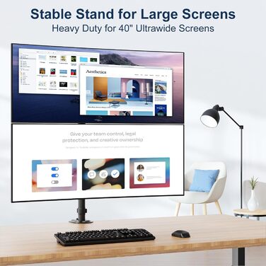 Підставка для монітора STANDOPIA на 2 монітори, 17-40 дюймів, 12 кг, регулювання висоти, нахил, поворот, VESA 75/100 мм
