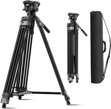 Штатив відео SIRUI з пливним кріпленням 190 см, професійний, для камер, відеокамер, DSLR, алюміній, вантажопідйомність 10 кг (AVT-02)