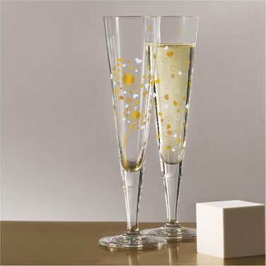 Кельхі для шампанського RITZENHOFF Goldnacht, 200 мл, набір 2 шт, з справжнім золотом, Made in Germany