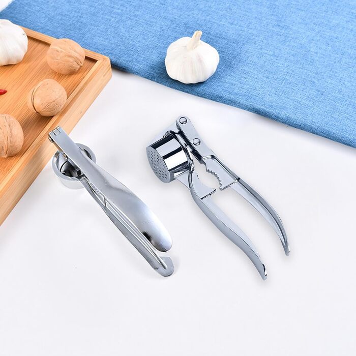 Пресс для часнику з очищувачем та щіткою, ручний, для кухні