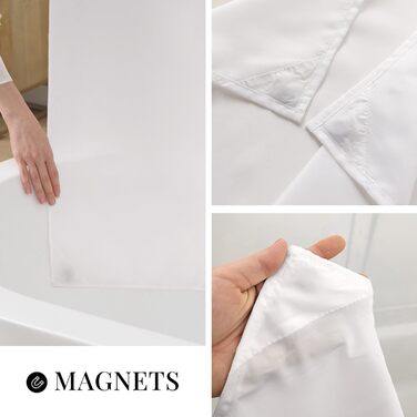 Набір штор для душу River Dream, бавовняна суміш, вафельна тканина, 180x188 см, білий з квітковим малюнком