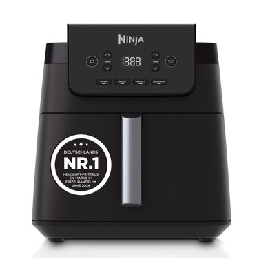 Фритюрниця Ninja AF170EU без олії, 6.2 л, чорна - аерофритюрниця, духовка, дегідратор, підігрів, цифрове керування, антипригарне покриття