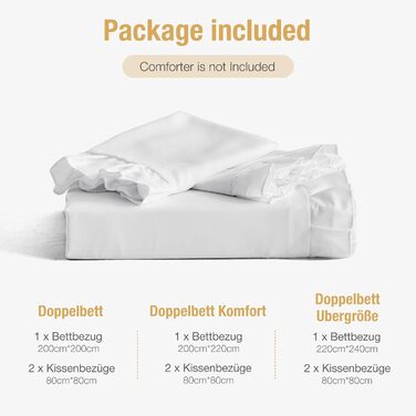 Комплект постільної білизни Lekesky 135x200 (4 шт.) - 2 наволочки 80x80 см, квітковий принт, сірий, поліестер мікрофібра, блискавка