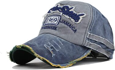 Кепка бейсболка Vintage Baumwolle з бавовни, випрасувана джинсова, ретро, з витертими краями, для чоловіків та жінок, регульованого розміру, стильна, спортивна, кепка-трекер, класична, hip hop