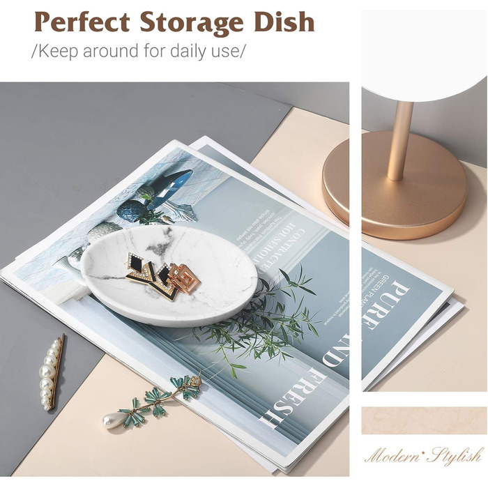 Підставка для мила Shinowa: неслизька коробочка для мила з харчового гіпсу, білий камінь. Організатор для ванної кімнати, туалету, кухні.