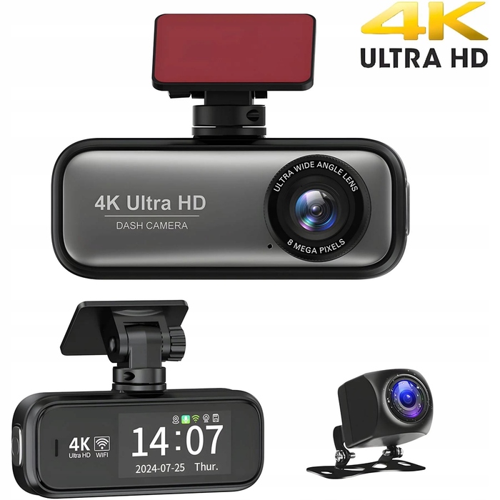 Автомобільний відеореєстратор DIAWAY C900A 4K UHD з Wi-Fi, GPS та задньою камерою