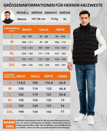 Електрична гріюча жилетка для чоловіків з акумулятором USB, 10000mAh, 4 зони нагріву, 3 режими температури, для зимових прогулянок, машинне прання