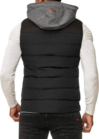 Чоловіча тепла жилетка Backrock Sim-Fit з відстібаною капюшоном та стійким коміром. Степлена жилетка, чорна, розмір L