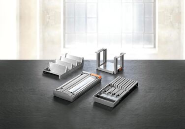 Ніж для харчової плівки Blum AMBIA-LINE, з диспенсером, 187×409 мм, з плівкою, оріон-сірий матовий, 1 шт.