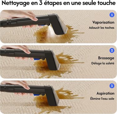 B Flowyfresh - миючий пилосос для диванів, килимів, меблів та авто. Мийний пилосос, 13 kPa, швидке сушіння, великий об'єм резервуару (1.8 л + 0.8 л), самоочищення