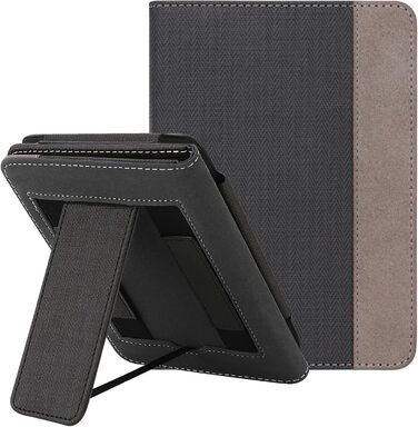 Чохол для Kindle 11-го покоління (2024/2022) WALNEW: захисна обкладинка з підставкою, двома петлями та авто-сном/пробудженням (Чорний)