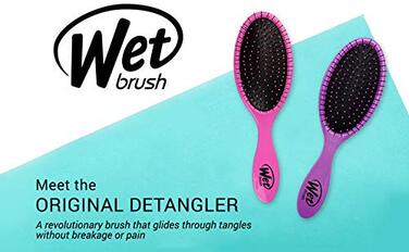 Щітка для волосся WetBrush Original Detangler з м'якими щетинками та зручною ручкою Hello Kitty Candy Jar Blue (Оригінальний розмір)