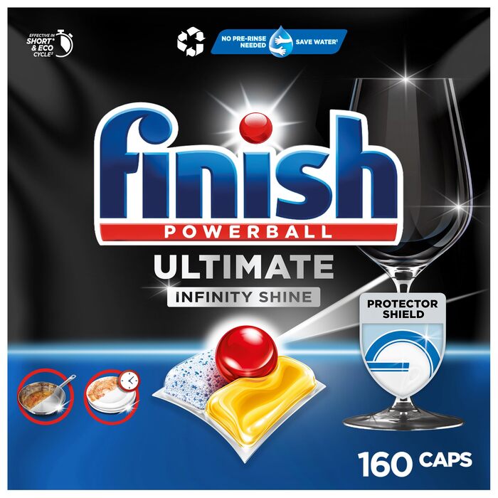 Таблетки для посудомийної машини Finish Ultimate Infinity Shine Citrus, економ-упаковка 160 шт (2х80)
