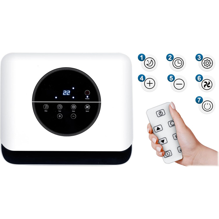 Мобільний кондиціонер Berdsen 5-в-1 10000 BTU: охолодження, осушення, вентиляція, авто- та нічний режими, керування Tuya Smart App, енергоефективний