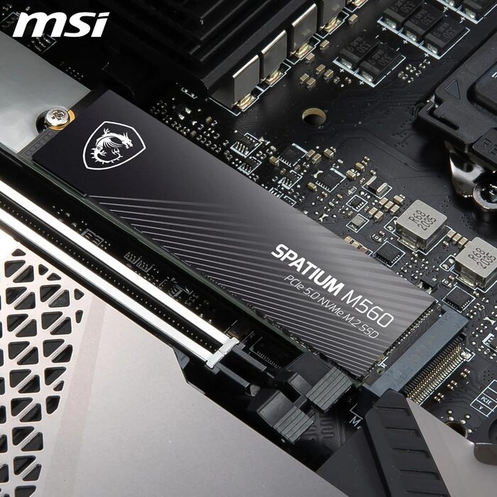 SSD MSI SPATIUM M560 2TB PCIe 5.0 NVMe M.2 – Швидкий внутрішній накопичувач з 3D NAND та захистом даних