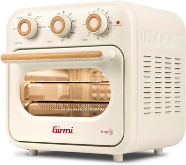 Фритюрниця з гарячим повітрям Girmi FG28 & Мультипіч, 1300W, 14 л, внутрішнє освітлення, 5 програм, рецепти