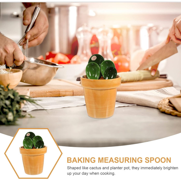 1 Cactus Spoon Measuring Spoons Flour Milk Coffee Salt Kitchen Measuring Cactus Figure Measuring Food-Grade Measuring Spoons Measuring Cup And Tl Ceramic Kitchen Utensils Coffee Beans
