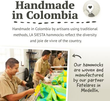 Гамак LA SIESTA® Brisa - класичний, ручної роботи з Колумбії, 160 см, блакитний Sea Salt