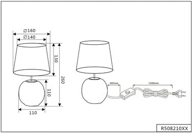 Настільна лампа Reality Leuchten Sophia, кераміка, золото, зелений абажур, E14, 16 см