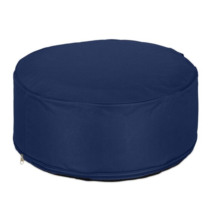 Relaxdays Inflatable Blue Padded Footstool