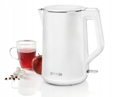 Електричний чайник Gorenje K15DWW, 2200 Вт, 1,5 л, білий
