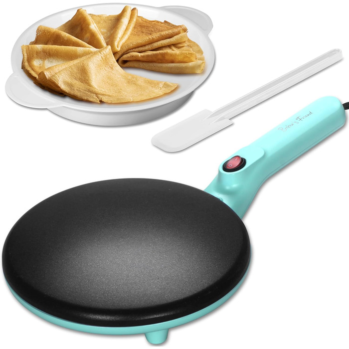 Електричний вафельниця Baker's Friend Multi Rund: вафлі 11x5.5 см, для сніданку, бранчу, вечірок, Aqua, EU Plug