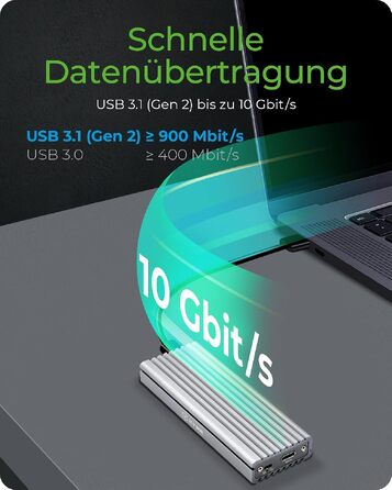 Зовнішній корпус для M.2 PCIe SSD ICY BOX IB-1817M-C31, USB 3.1 Type-C, алюміній, сріблястий