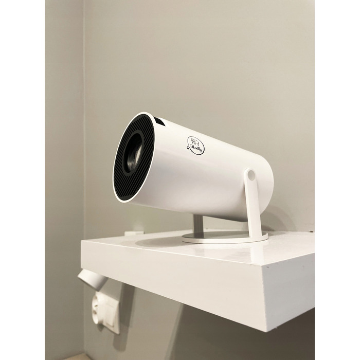 Міні-проектор Heelly LED Android 4K, білий, з функцією повороту
