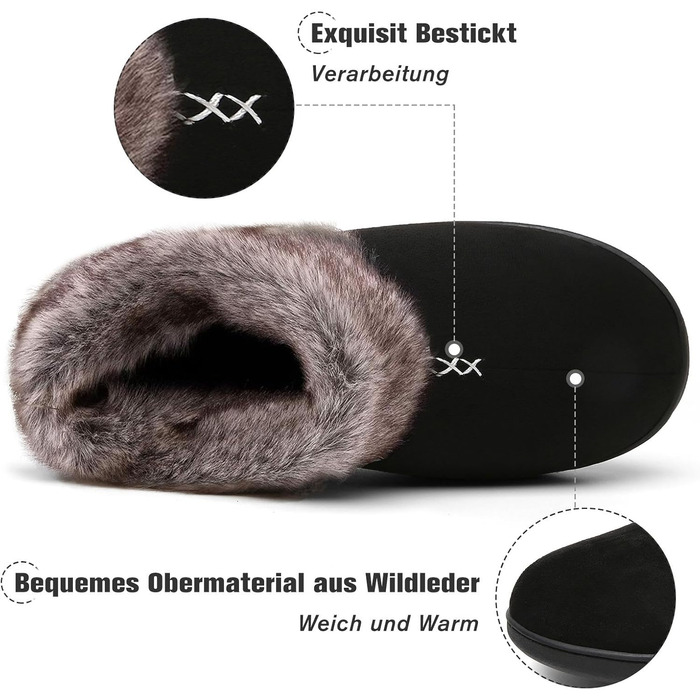 Жіночі теплі халапи з піною пам'яті Mishansha - чорний, розмір 36-43