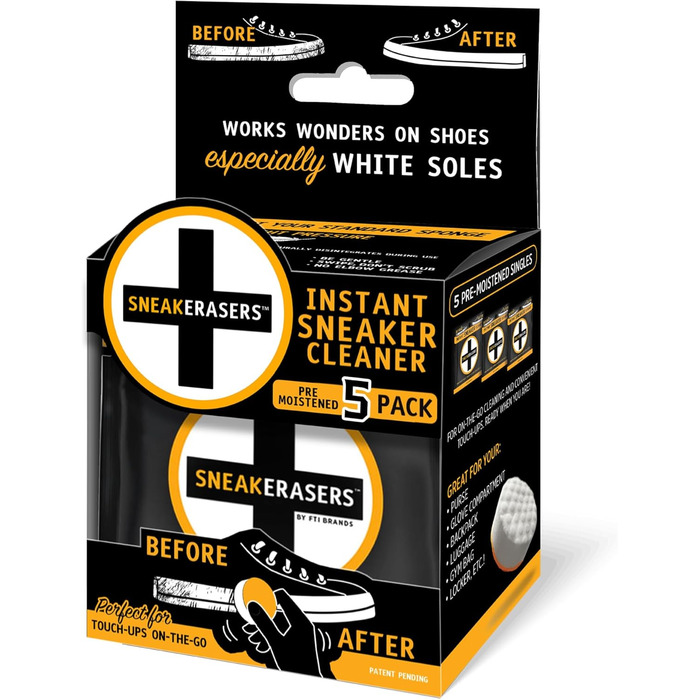 SneakERASERS Instant Sneaker Cleaner Sponge, Effective Shoe Cleaning for White Sneakers