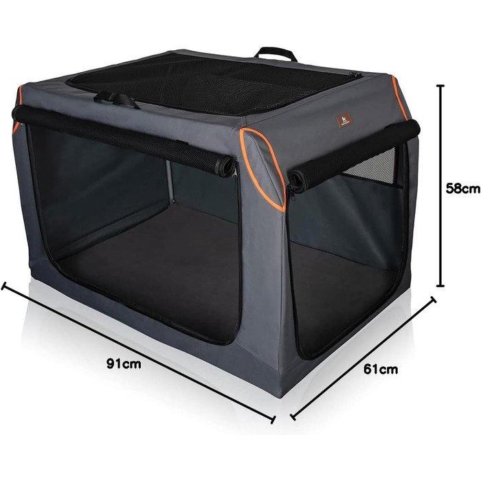 Складана переносна переносна собача будка Knuffelwuff з алюмінієвим каркасом XL, 91x61x58 см