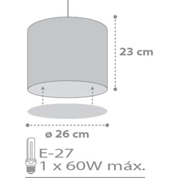 Children's Lamp Pendant Light Hanging Lamp Clouds Sweet Dreams Grey, 26 x 26 x 23 cm