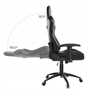 Ігрове крісло Cobra Draco CRF194 Green, штучна шкіра