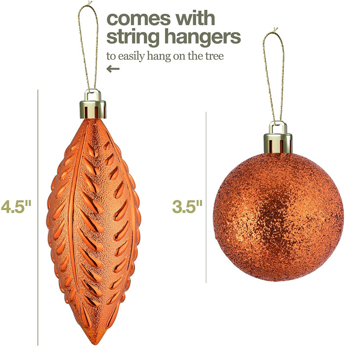 М'які кулі для прикрашання ялинки з міді, 24 шт. - прикраси для ялинки та декорування святкового інтер'єру