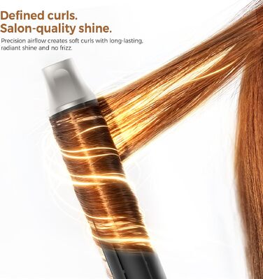 Мультистайлер для волосся 5 в 1 UKLISS Airstyler Pro 1000W: фен, кругла щітка для сушіння, завитки, випрямляч та гаряче повітря, сріблясто-золотий