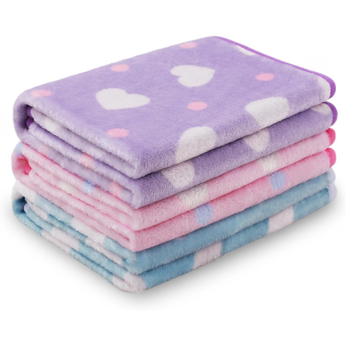 М'яка ковдра для собак та котів Luciphia: тепла флісова ковдра 3 шт. 104*76 см (76*52 см, Love Dot)