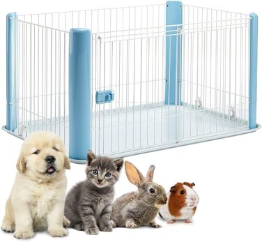 Вольєр для цуценят Iris Ohyama CLS-1130, 60 см, блакитний. Ідеально для собак та котів, для дому та вулиці. Вольєр, клітка, огорожа, простір для ігор.