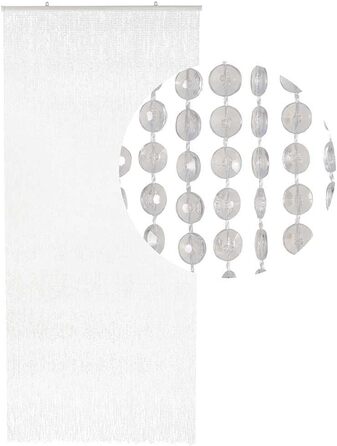 Дверна штора HAB & GUT Mini-DIAMANTEN, прозора, 90x200 см, щільна, антимоскітна, перлинно-паєткова