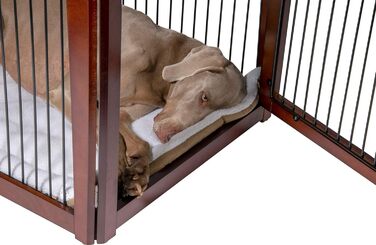 Дерев'яний вольєр для собак Dobar® розмір M з функцією столу - вольєр-будка для собак, 83 x 55 x 59 см, білий (коричневий, L 101 x B 71 x H 80 см)