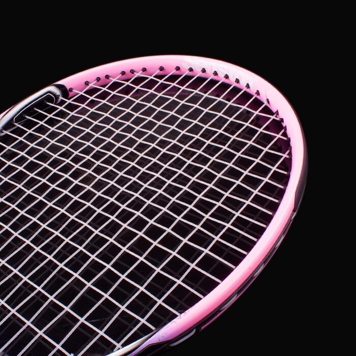 Senston Tennis Racket 19/23/25 Inch One-Piece Design with Tennis Bag, Overgrip & Vibration Dampener - Pink