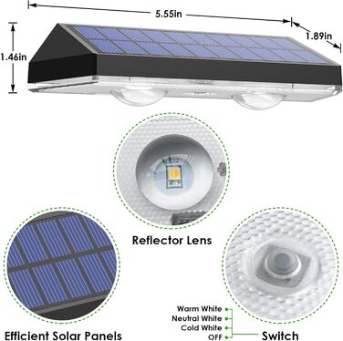 Outdoor Solar Lights for Garden - Waterproof LED Lamps for Decoration